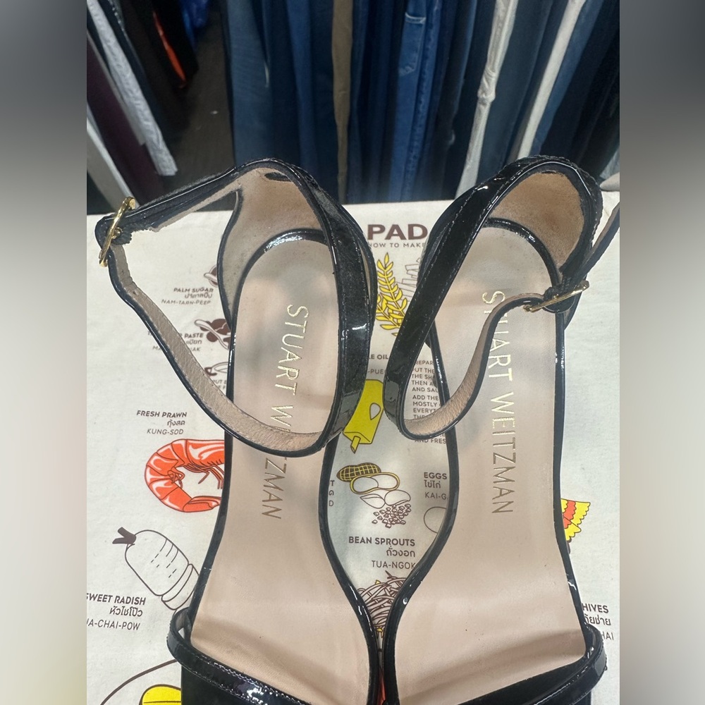 STUART WEITZMAN Patent-leather sandals. New no box - Picture 3 of 10